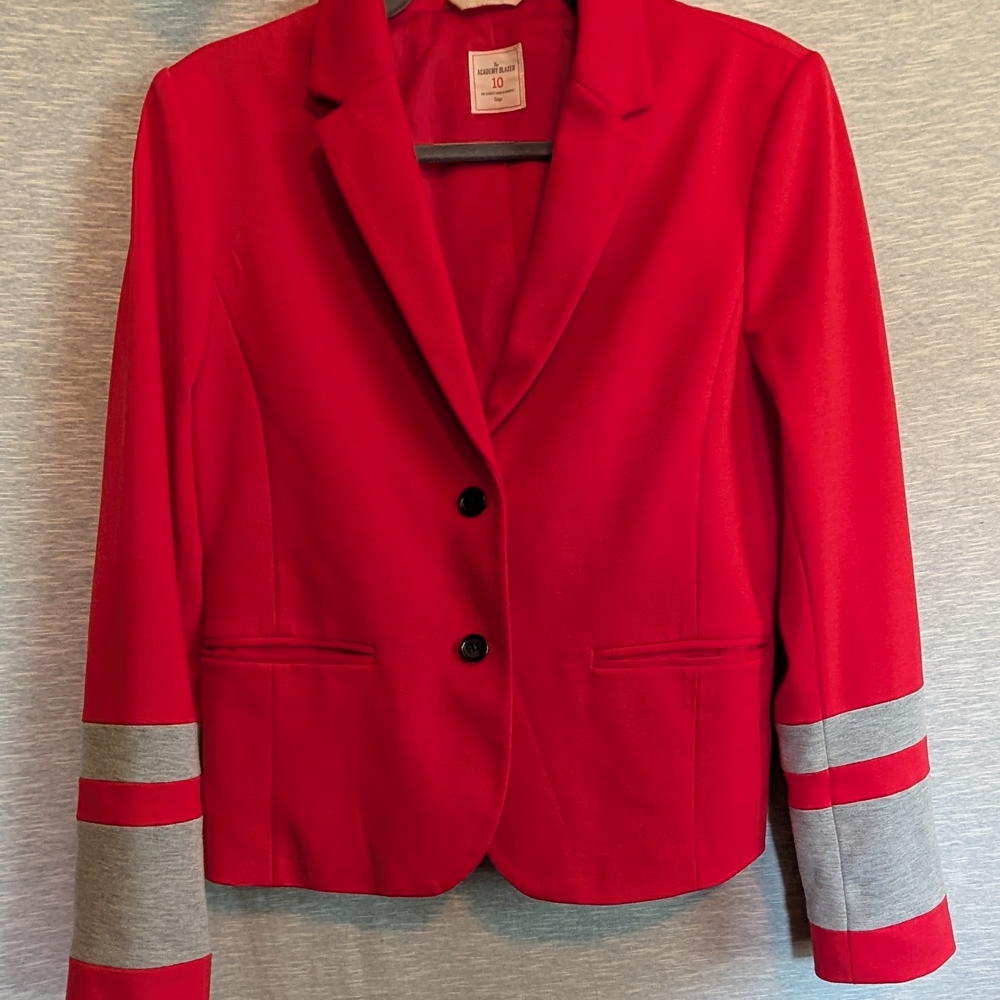 Gap Academy Blazer Red with Gray Accents